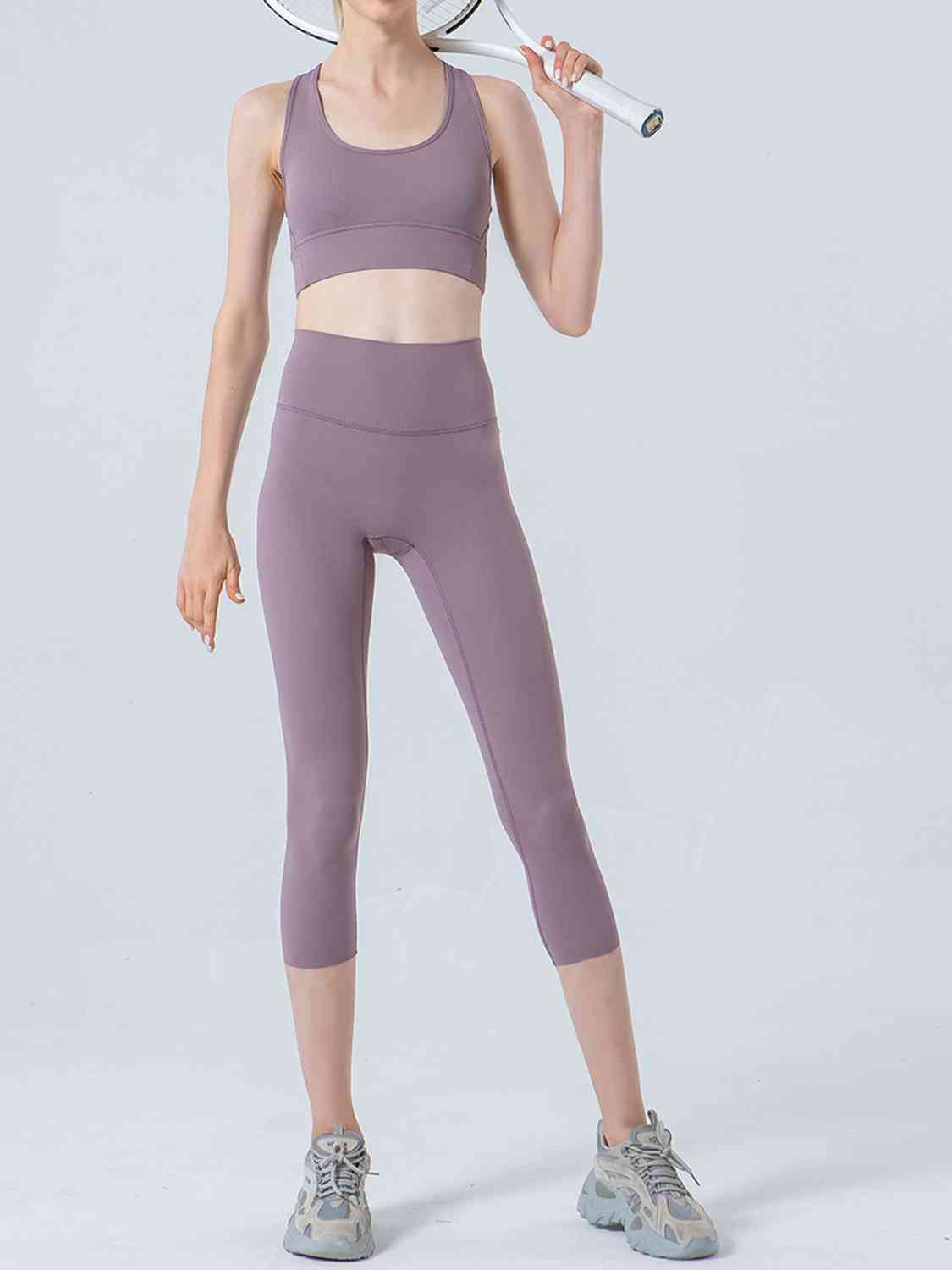 F.S. Lu Wide Waistband Cropped Sports Leggings