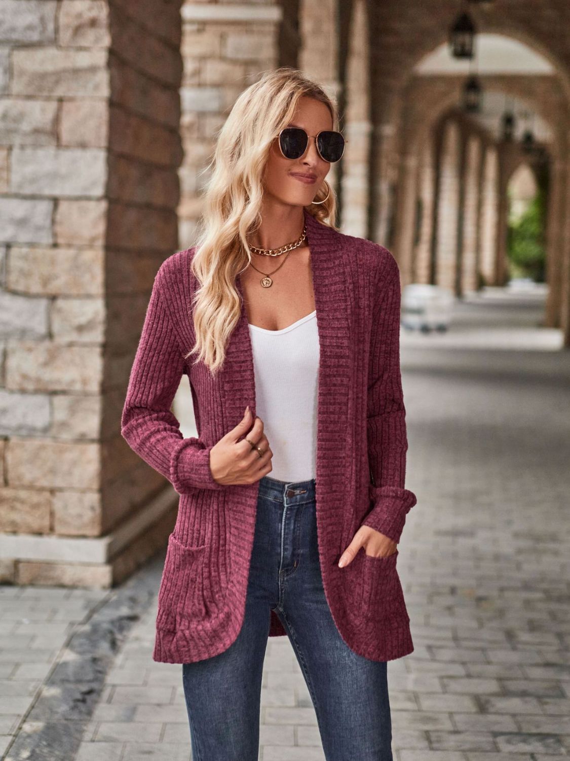 Lamy Open Front Cardigan with Pockets