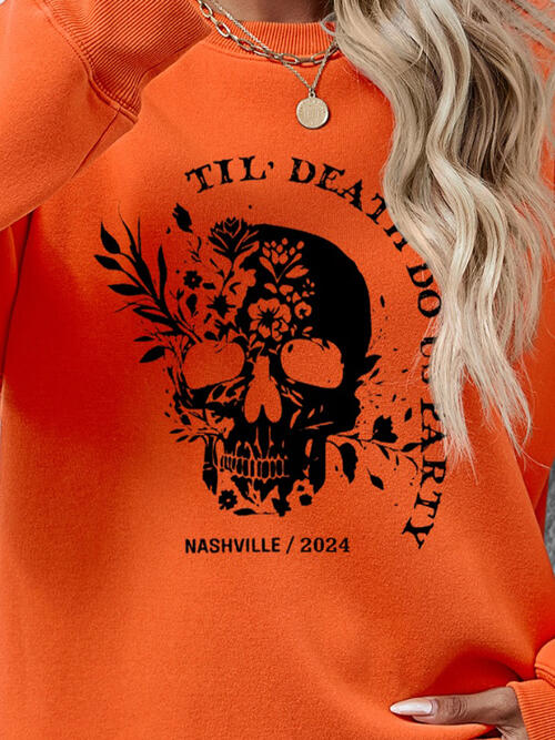 Till Death Do Us Party Nashville 2024 Graphic Round Neck Dropped Shoulder Sweatshirt