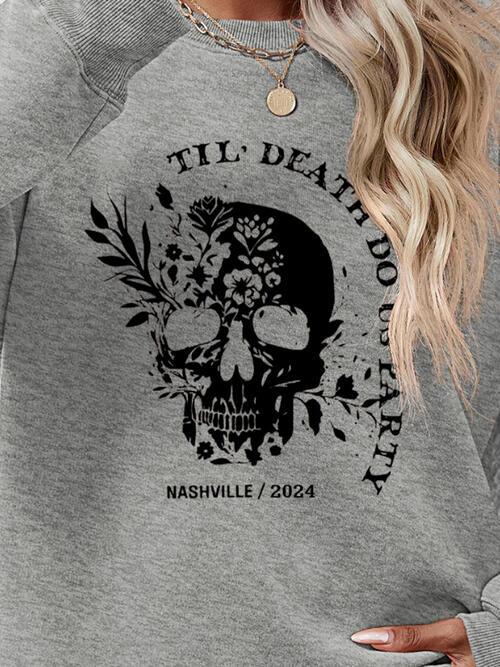 Till Death Do Us Party Nashville 2024 Graphic Round Neck Dropped Shoulder Sweatshirt