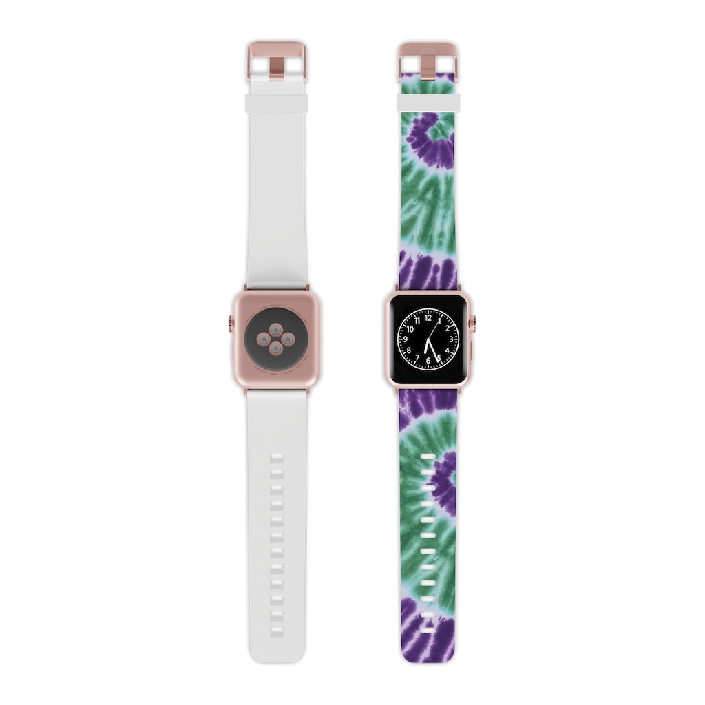 Purple & Green Tie-dye Watch Band for Apple Watch