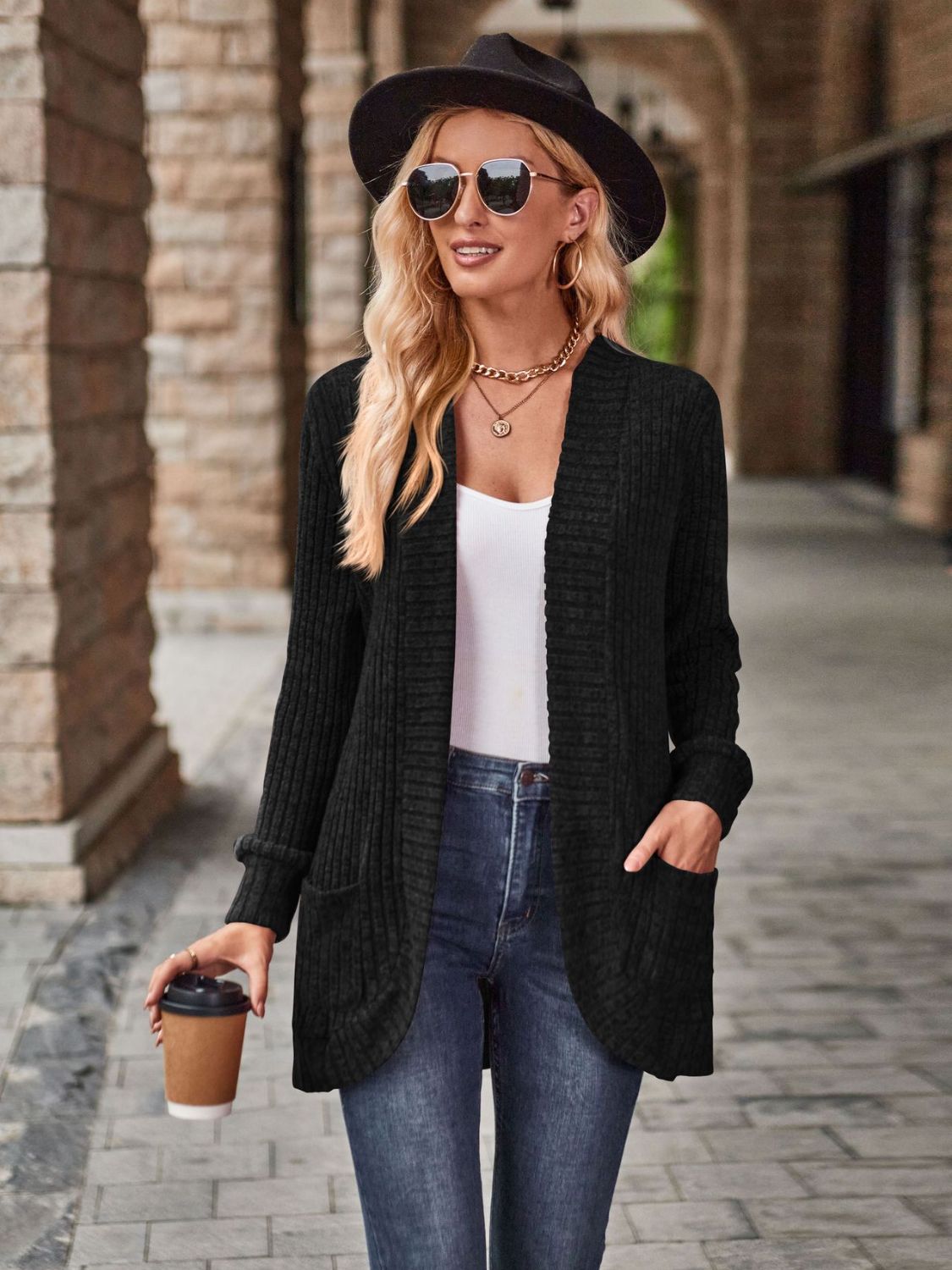Lamy Open Front Cardigan with Pockets