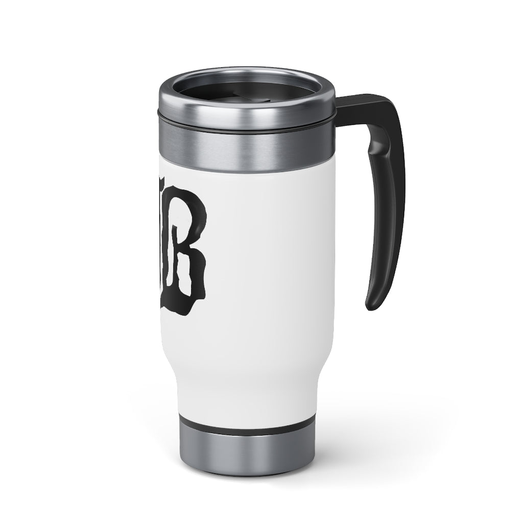 Bardstown "B" Stainless Steel Travel Mug with Handle, 14oz