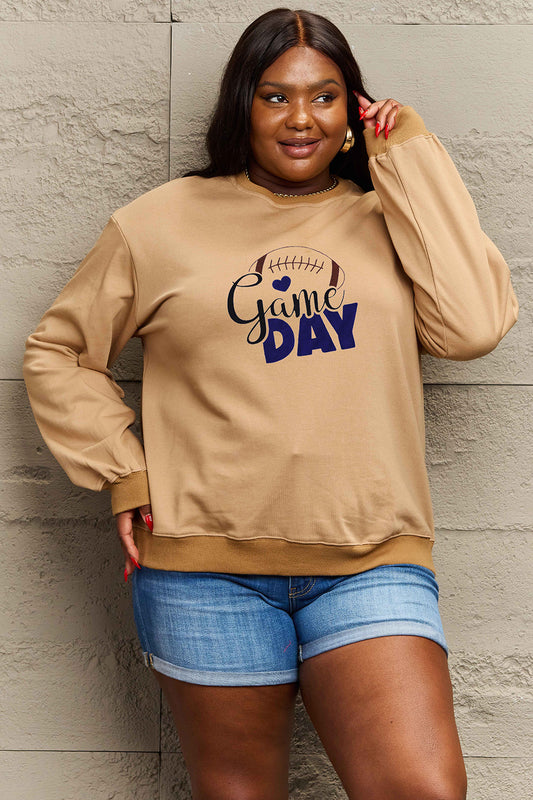 Game Day Simply Love Full Size Drop Shoulder Graphic Sweatshirt