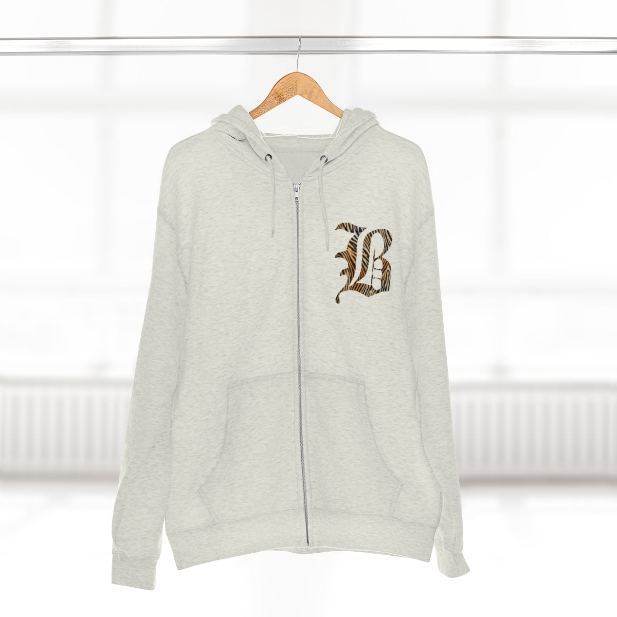 Bardstown Tiger Striped "B" Unisex Premium Full Zip Hoodie