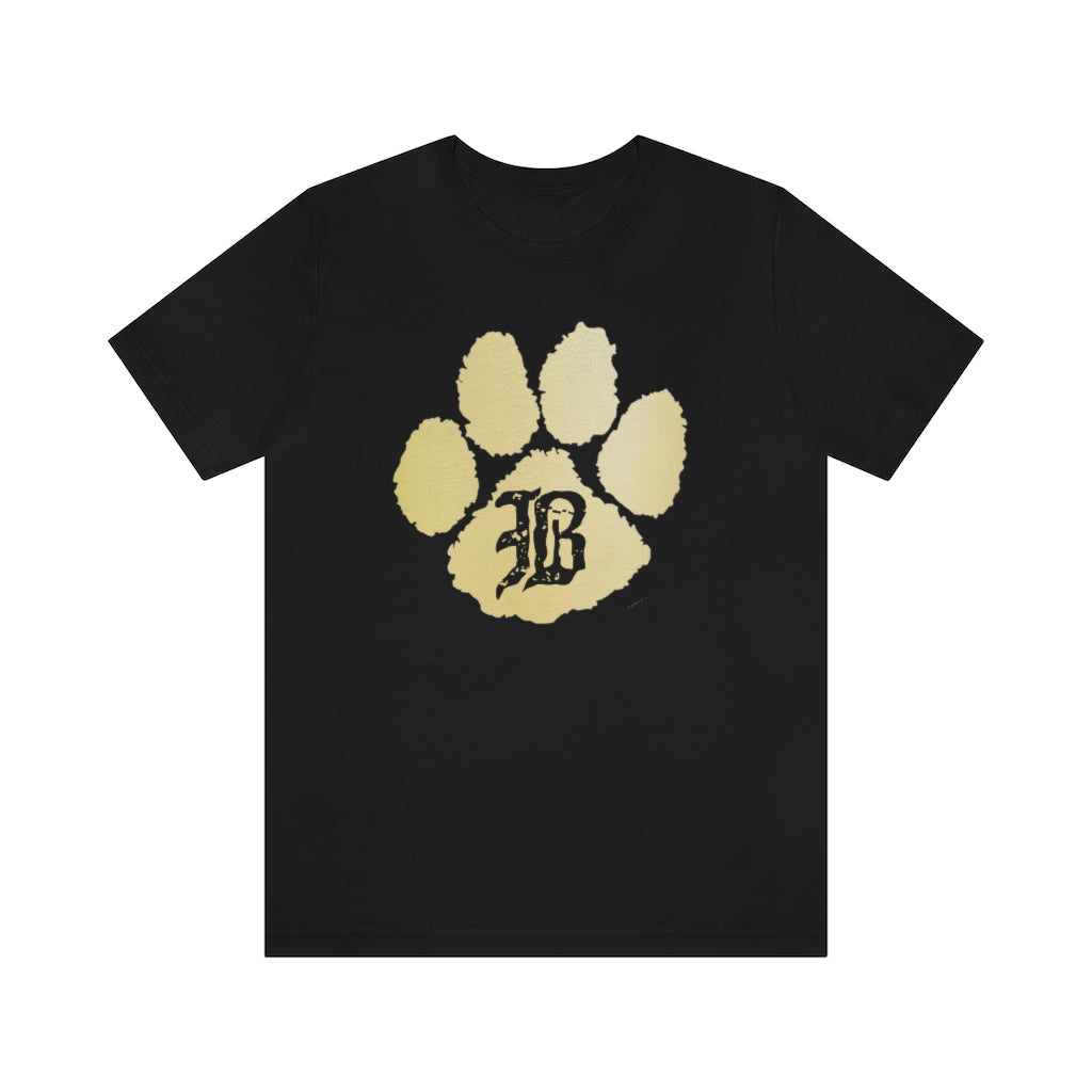 Adult Bardstown Tigers Gold Paw Print T-shirt