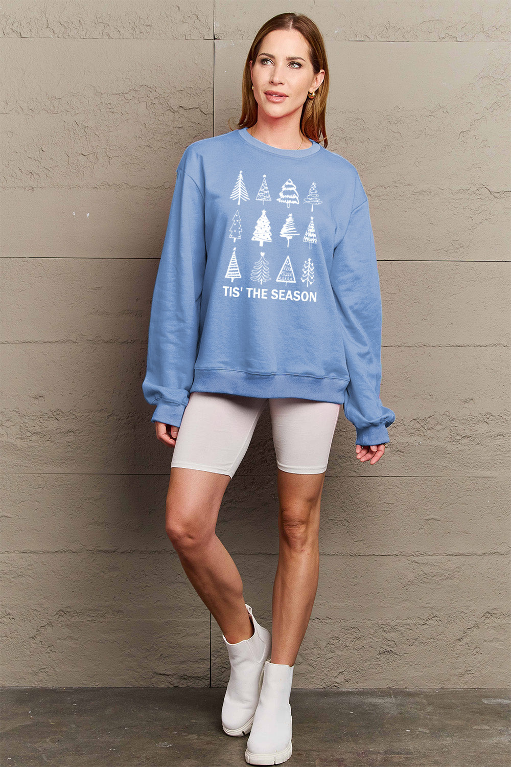 'TIS THE SEASON Simply Love Full Size Christmas Tree Graphic Sweatshirt