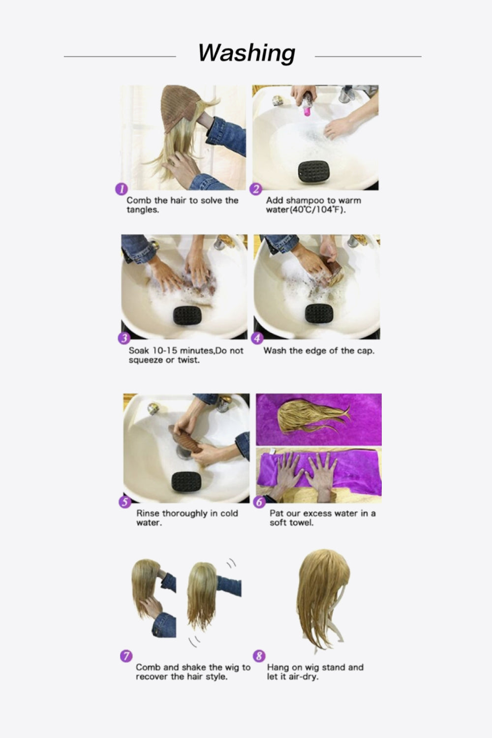 EMMOR Full Machine Made Long Wigs 26''