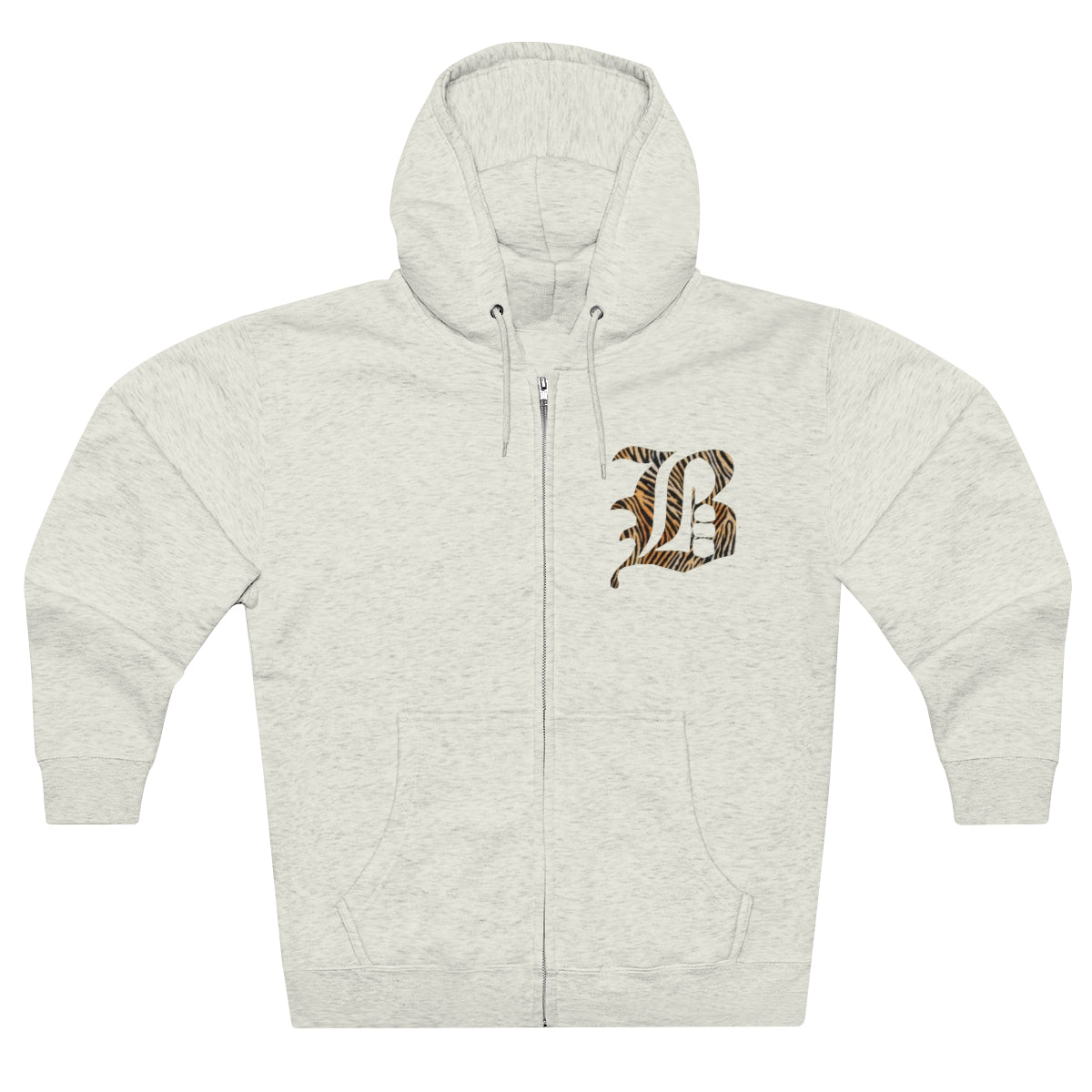 Bardstown Tiger Striped "B" Unisex Premium Full Zip Hoodie