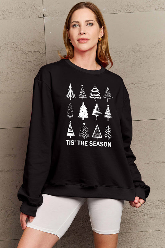 'TIS THE SEASON Simply Love Full Size Christmas Tree Graphic Sweatshirt