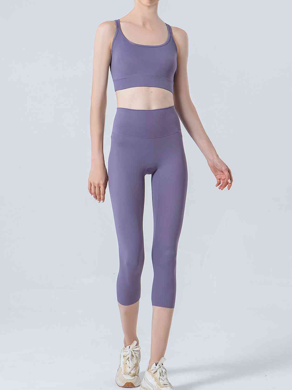 F.S. Lu Wide Waistband Cropped Sports Leggings