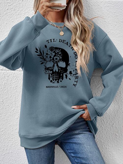 Till Death Do Us Party Nashville 2024 Graphic Round Neck Dropped Shoulder Sweatshirt