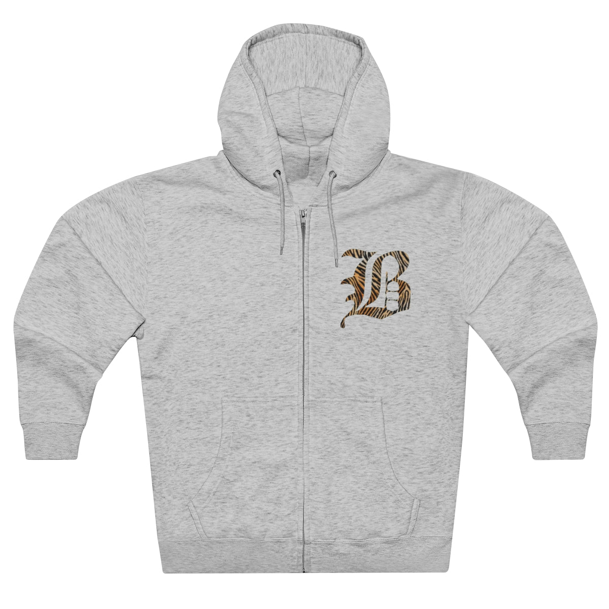 Bardstown Tiger Striped "B" Unisex Premium Full Zip Hoodie