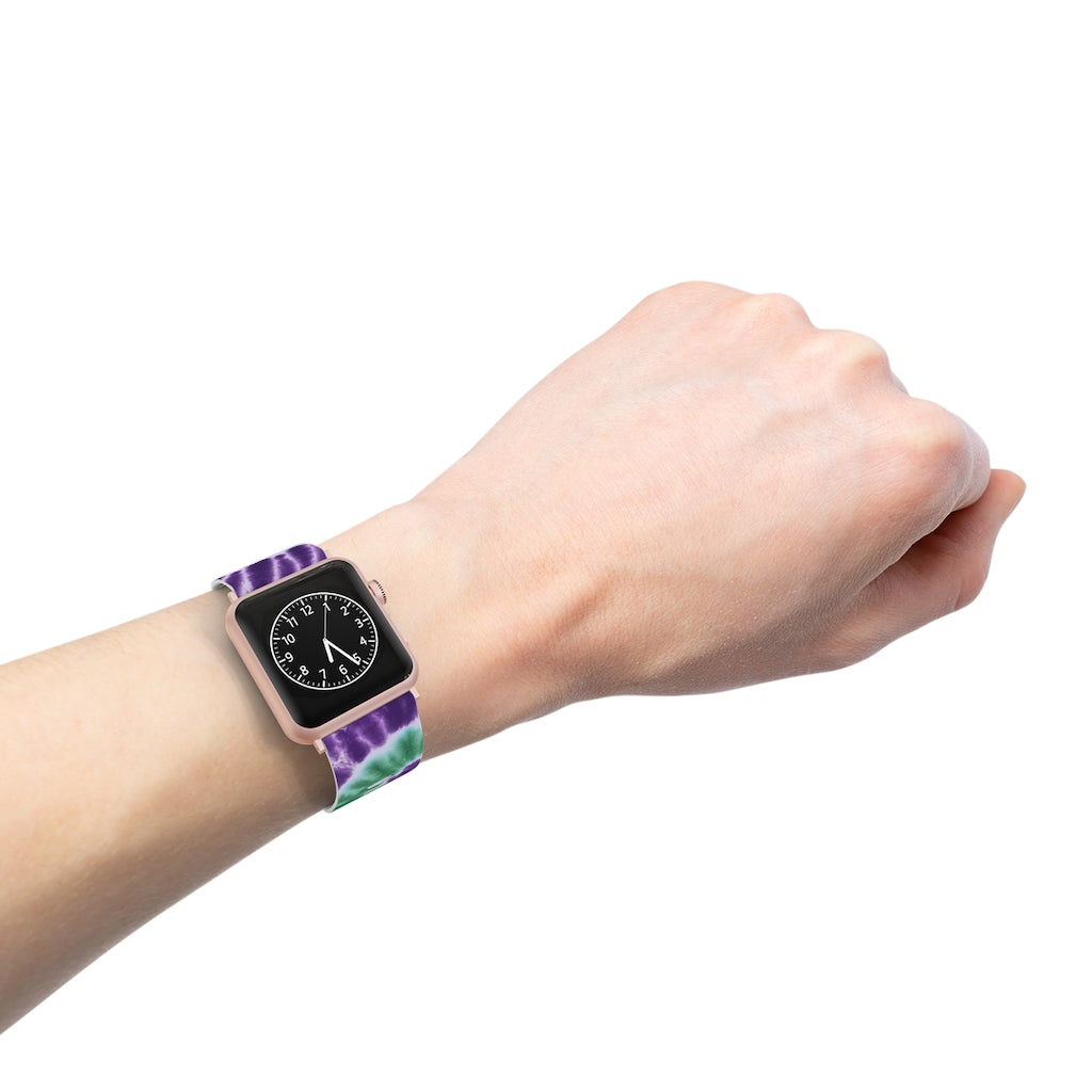 Purple & Green Tie-dye Watch Band for Apple Watch