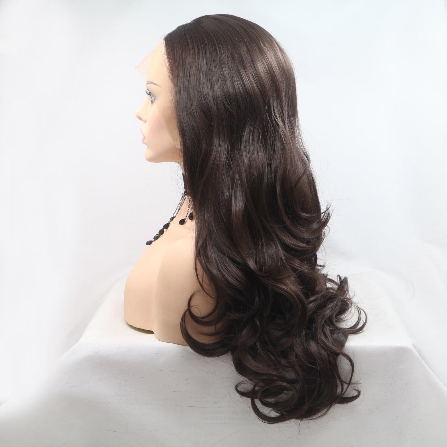 SHOMI 13*3" Lace Front Wigs Synthetic Long Wavy 24" 130% Density
