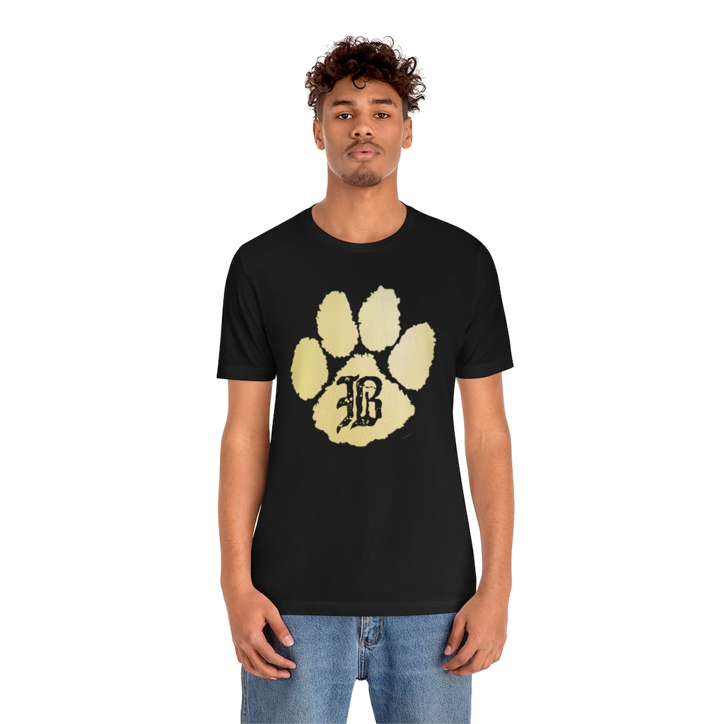 Adult Bardstown Tigers Gold Paw Print T-shirt