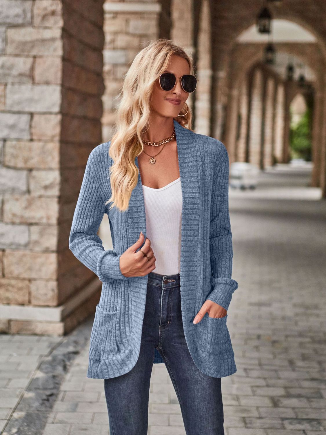 Lamy Open Front Cardigan with Pockets