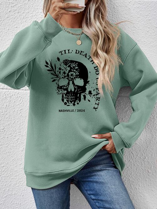 Till Death Do Us Party Nashville 2024 Graphic Round Neck Dropped Shoulder Sweatshirt