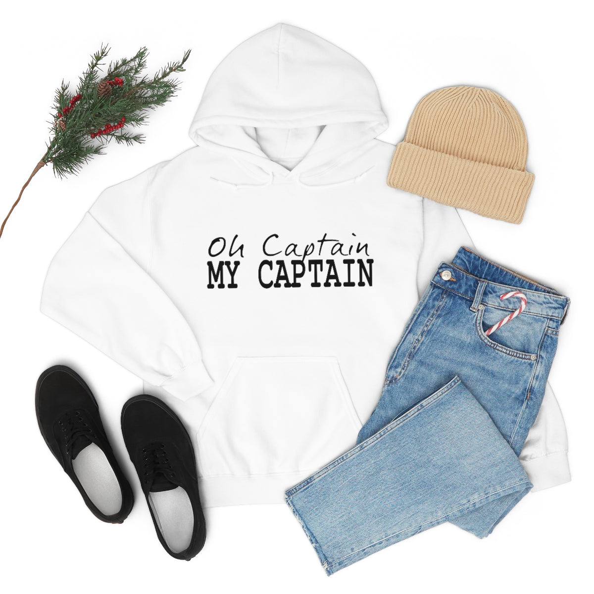 Oh Captain My Captain Adult Unisex Hoodie