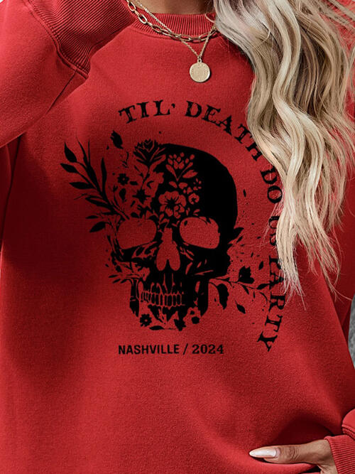 Till Death Do Us Party Nashville 2024 Graphic Round Neck Dropped Shoulder Sweatshirt