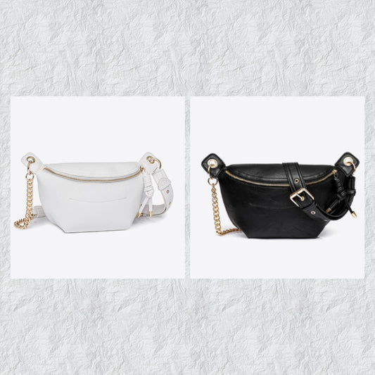 PU Leather Chain Strap Crossbody Bag